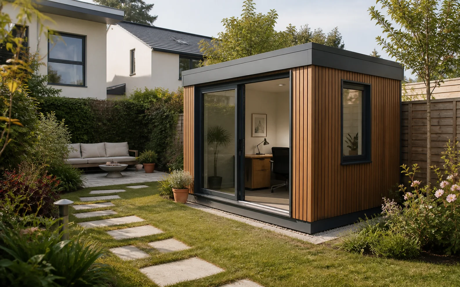 Vista 3D di un prodotto configurabile (stanza da giardino) per spiegare Regno Unito: configuratori di stanze da giardino, software su misura e lancio.